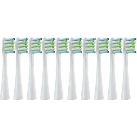 10 têtes de brosse de rechange pour brosse à dents électrique Flow/X/X PRO/F1/One/Air 2 (poils souples) (1/5)