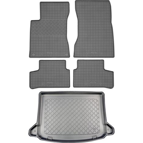 Juego de alfombrillas de goma para coche y maletero para Mercedes Clase A W177 250e Hatchback (5 puertas) desde agosto de 2019.
