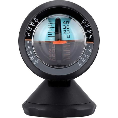 Inclinometro per auto, indicatore di pendenza, misuratore di livello di inclinazione, strumento di sicurezza stradale, ABS nero, indicatore di inclinazione angolare ad alta sensibilità