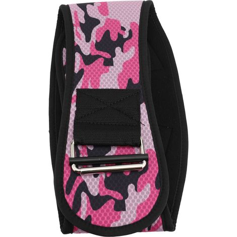 GARRYFIZH Ceinture d'haltérophilie EVA Respirant Absorbant la Sueur Crochet et Boucle Support Lombaire Ergonomique Réglable pour Entraînement Fitness Gym Roseate L 96-106cm / 37.8-41.7in