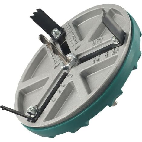 Réglable Scie Cloche, 45-130mm Scie-Cloches Trou De Scie Réglable, Scie Cloche Reglable Bois Ouvre-Trou De Travail Du Bois Outils Hole Saw Avec 12 Lames Pour Plastique, Boi, Plâtre, Gypse (1/5)