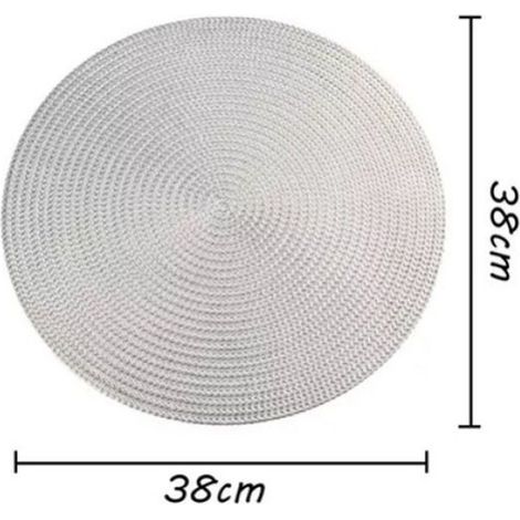 Sets de table - - Lot de 6 - Argenté - 38 x 38 cm - Anti-brûlure et anti-rayures (1/5)