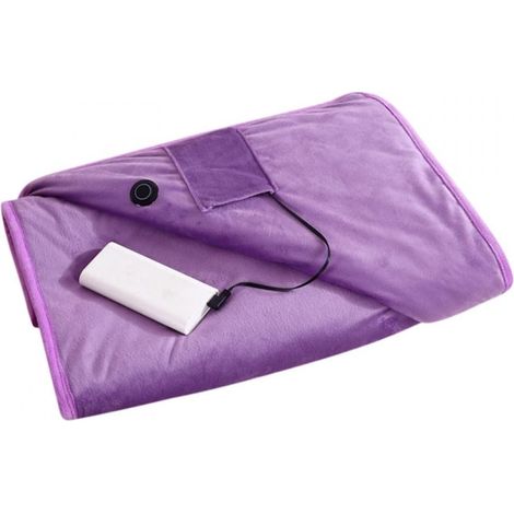Couverture chauffante, 75 x 120 cm, en fibres de polyester, lavable en machine, avec rallonge de 120 cm (1/5)