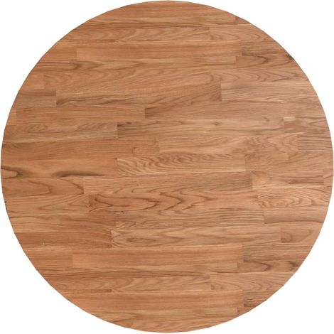 Dessus de table,Plateau de table,Dessus de bureau rond Marron clair Ø50x1,5 cm Bois chêne traité CFW53692 (1/4)