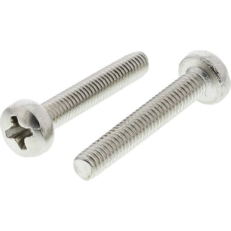 Vis à métaux RS PRO M4 à tête Cylindrique Pozidriv en Laiton, 25mm ( Prix pour Sachet de 100 )