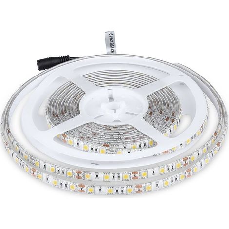Bobina Striscia Led 300 SMD 5050 12V 10,8W/M Caldo 3000K IP65 Impermeabile 5 Metri Unguente Di Silicone Incluso SKU-212149 (1/5)
