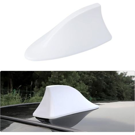 Antenne de voiture aileron de requin – Antenne radio FM/AM étanche avec base adhésive – Améliore le signal – Installation facile
