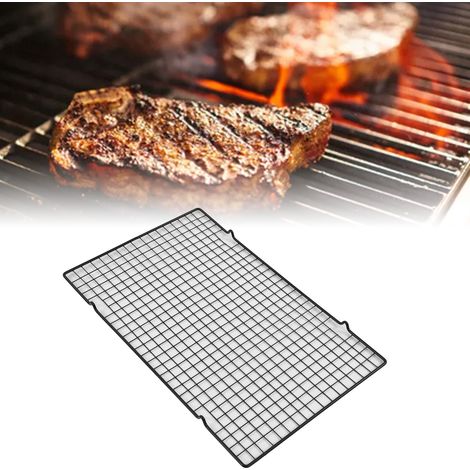 Grille de refroidissement pour barbecue (lot de 4) en acier inoxydable, idéale pour la cuisson de gâteaux et biscuits. (1/5)