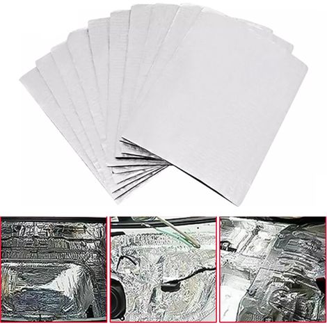 Lot de 10 coussinets d'isolation acoustique auto-adhésifs, isolants thermiques, découpables, pour sol et toit - 250 x 180 x 5 mm (1/5)