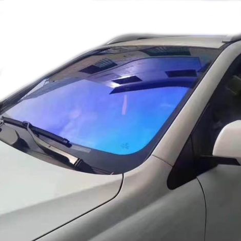 Bleu chaméléon VLT 67% Vitres teintées pour Voiture, Film de Pare-Brise, Feuilles de Protection de Verre Solaire, Changement de Couleur Bleu-Vert (75x150cm) (1/5)