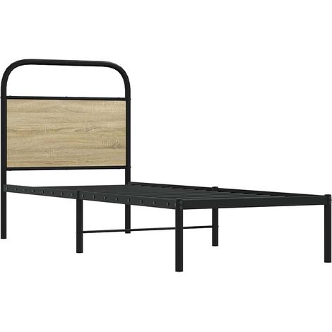 vidaXL Testiera Rovere Sonoma 75 cm in Acciaio e Legno Multistrato (1/5)