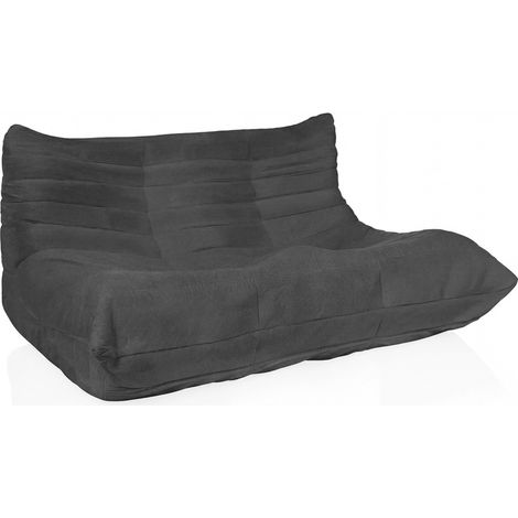 Sitzsack / Bodensofa Sitzolo 2 Cord Stoff grau hjh LIVING (1/5)