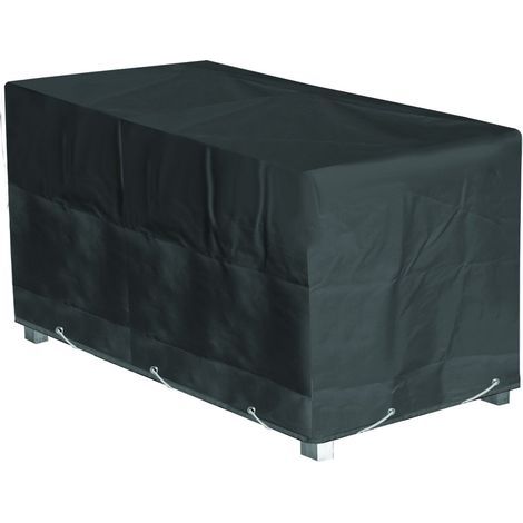 Housse salon de jardin rectangulaire 180x110x70 cm – Toile Oxford polyester 220g/m² – Imperméable et anti UV – Système d'attache cordon et oeillets – Green Club (1/3)