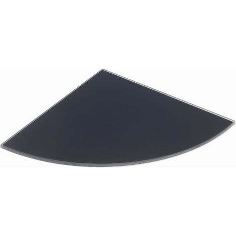 MENSOLA VETRO ANGOLARE 6X250X250MM NERA (1/2)