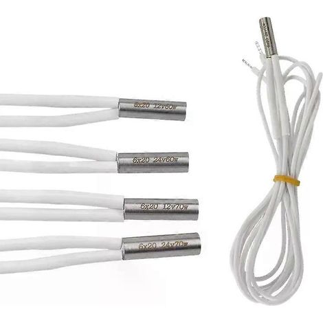 24/12V 60W 70W 80W Heizpatrone 620mm 1 Meter Hochtemperatur-Schnellheizrohr für E3D V6 Volcano Hotend 3D-Druckerteile (1/4)