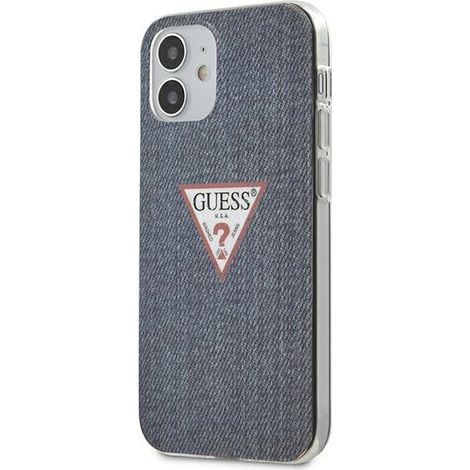 Custodia per iPhone 12 mini Guess Jeans Collection blu navy