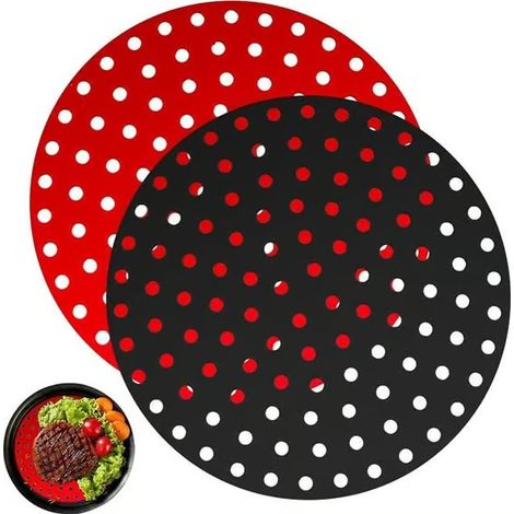 Tapis de friteuse à air 2 pièces - Antiadhésif - 23 cm - Circulation de vapeur optimale (1/5)