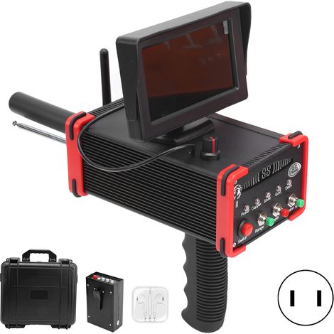 Détecteur de métaux souterrain portatif avec télécommande, recherche d'or et positionnement, 100-240V prise US (1/5)