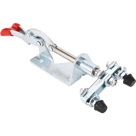 Pince à Bascule en Fer à Double Tête, Force de Serrage de 45 Kg, Vis M4x25, Course de 30 Mm, Poignée en PVC Rouge pour Atelier, Garage, Travail du Bois, Travail des Métaux (1/5)