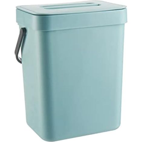 Petit Bac à Compost de Cuisine 3L Poubelle de Cuisine Conteneur de Comptoir Ménager avec Couvercle pour Composteur D'ordures (d) (1/5)