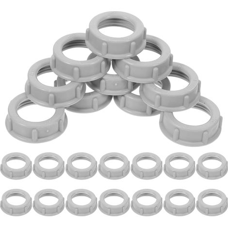 Bague électrique filetée Beaupretty 3/4 pouce en plastique gris (1/5)