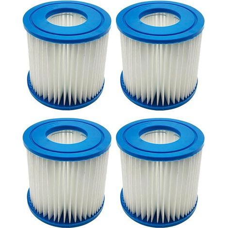 Lot de 4 cartouches filtrantes pour Bestway Type VII et D, compatibles avec les cartouches filtrantes Intex Type D pour piscine thermale thermale (1/5)