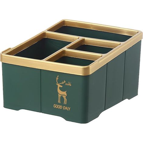 Boîte de rangement de bureau pour télécommande et autres petits objets, contenant en plastique (1/4)