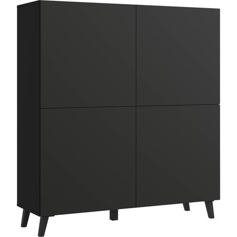 Aparador Levtive 100, Grafito, 130x120cm, Número de puertas: 039cm, Aglomerado laminado