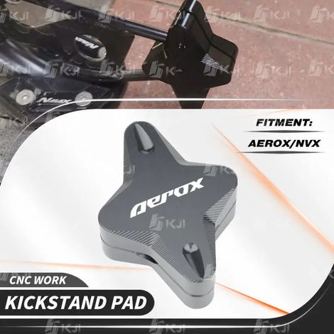 (Bleu (Côté central)) Compatible avec Yamaha AEROX 155/125 2016-Présent. Extension de béquille latérale, rehausseur de pied, accessoire et pièces Maxpower. (1/4)