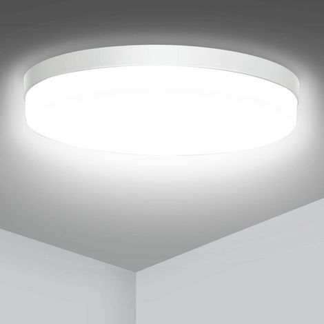 TAISHENGDA-Plafonnier LED, [Détection infrarouge du corps humain] 22cm-20W modèle blanc, étanche IP54, Plafonnier LED rond, adapté à la cuisine Salle de bain Chambre à coucher Balcon Couloir Salon (1/5)