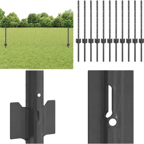 Pali per recinzione in PVC, altezza 60 cm, diametro 5 cm, resistenti agli agenti atmosferici, adatti per recinzioni da giardino. (1/5)