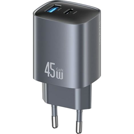 Chargeur mural Usams CC290 T66 45W GaN 1xUSB-A 1xUSB-C (Terrifié) (1/5)