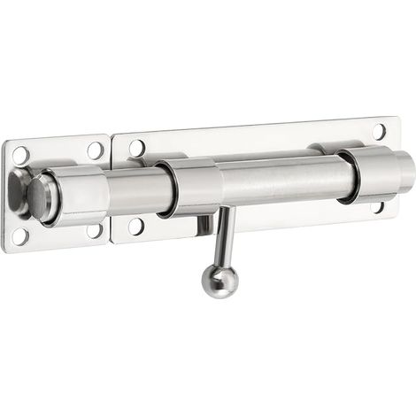 Heavy Duty Exterior Door Latch 150mm Bar, Brushed (1/5)