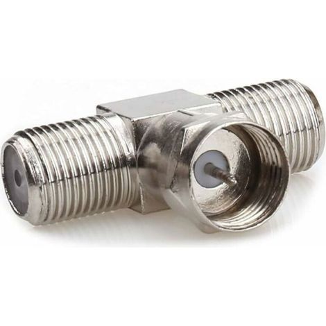 Splitter Coaxial 3 Voies - Mâle vers 2 Femelles - Pour Câble Antenne Satellite - 1 Pièce (1/5)