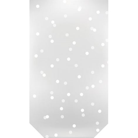 10 SACHETS CONFISERIE GM MOTIF POIS BLANC 18X31CM METALTEX 1227765