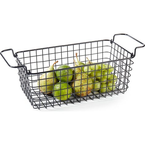 Panier Métallique GN 1/3 Noir - H 12 à 16 cm - Pujadas
