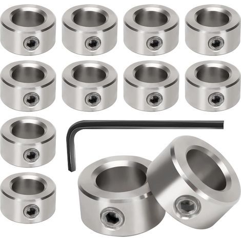 12 x Depth Gauge for Drill Bits 10 mm Drill Depth Stop Ring Positioner for Precise Assembly Using T8 Dowels (10 mm) (1/5)