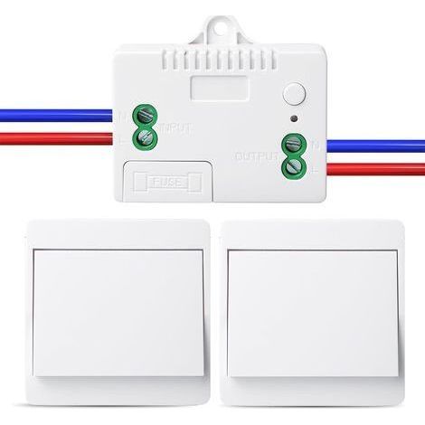 Interruttore senza fili, interruttore di illuminazione autoalimentato senza fili, 220V, interruttori radio a batteria, interruttori da parete autoalimentati per illuminazione domestica a distanza, imp (1/5)
