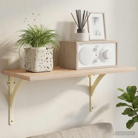 vidaXL Soportes para estanterías de pared 12 uds. Blanco antiguo (1/5)