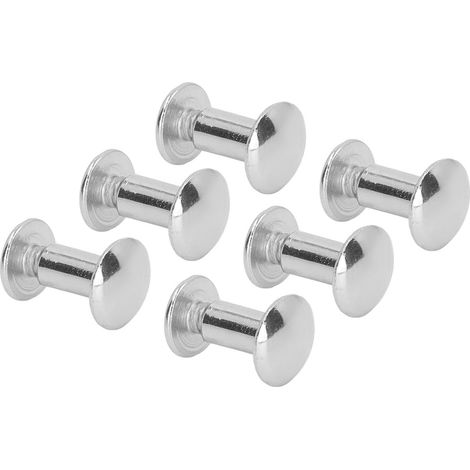 Lot 200 Rivets en Laiton Épais 10mm 12mm, Kit DIY Cuir Uniforme Résistant, Argenté pour Album Photo, Écologique (1/5)