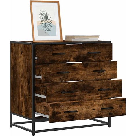 Schubladenschrank Räuchereiche 70x41x70 cm Holzwerkstoff (1/5)