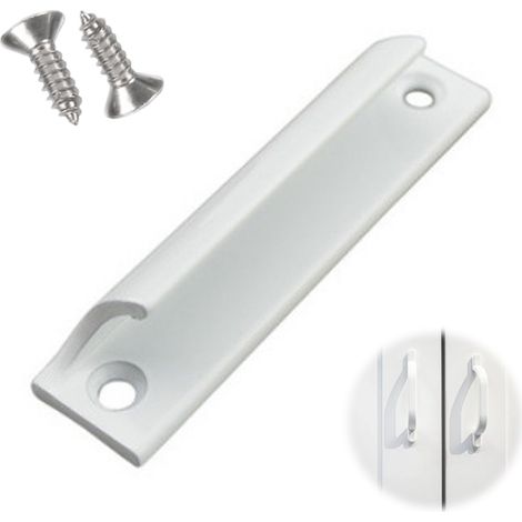 Poignée De Porte - Aluminium - 90 X 20 X 20 Mm - Fixation Extérieure - Pour Portes Balcon Fenêtres Tiroirs Armoires - 1 Pièce (1/5)