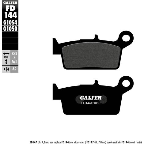 PASTILLAS DE FRENO GALFER KH131 SEMIMETÁLICAS PARA SCOOTER (GROSOR 8,9 MM)