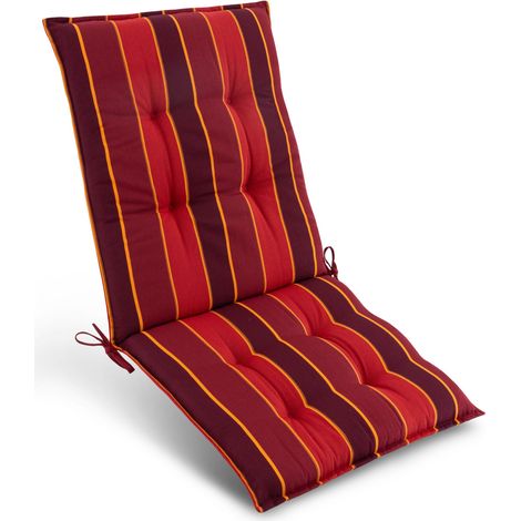 Premium Niedriglehner AuflageSun-NL, 100x50cm, RotGestreift
