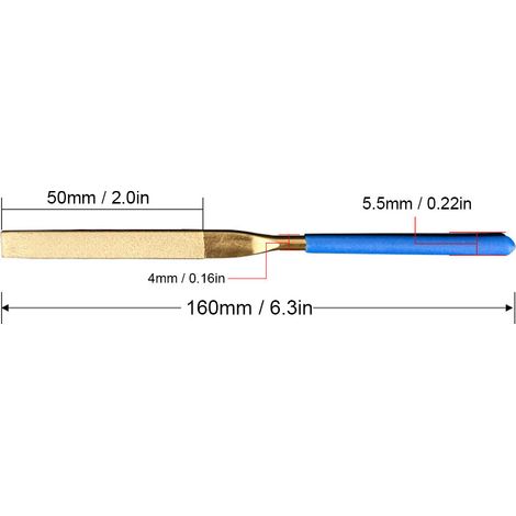 Titanbeschichtete Diamantfeilen 4 x 160 mm (1/5)