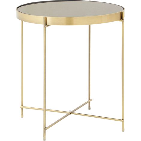 Premier Housewares Allure Black Mirror Low Side Table (1/3)
