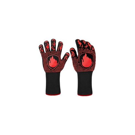 Guanti da cucina per barbecue, guanti da forno resistenti al calore, resistenti al calore fino a 790 °C, guanti da forno in silicone ultra resistenti al calore – guanti da cucina adatti per barbecue –