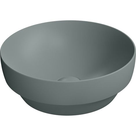 Vasque à poser PURA en céramique, diamètre 40 cm, agave mat (1/2)