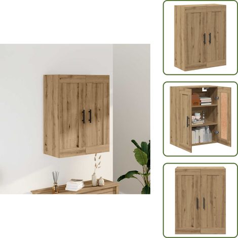 Armadio in legno - vidaXL Mobile a Parete Rovere Artigianale 69,5x34x90 cm in Truciolato - Armadio in truciolato