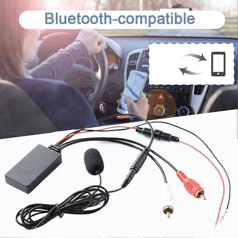 Récepteur Bluetooth sans fil pour voiture, adaptateur AUX, récepteur audio stéréo Bluetooth 5.0, adaptateur de câble radio avec connecteur 2 RCA (1/4)